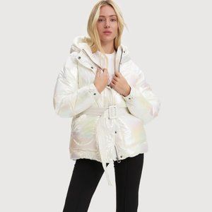 NOIZE Metallic/Iridescent Bonita Short Puffer